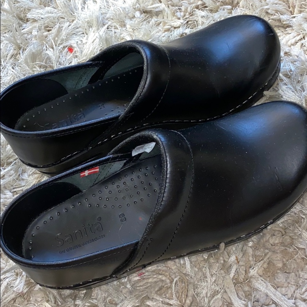 Black Sanita Danish Clogs